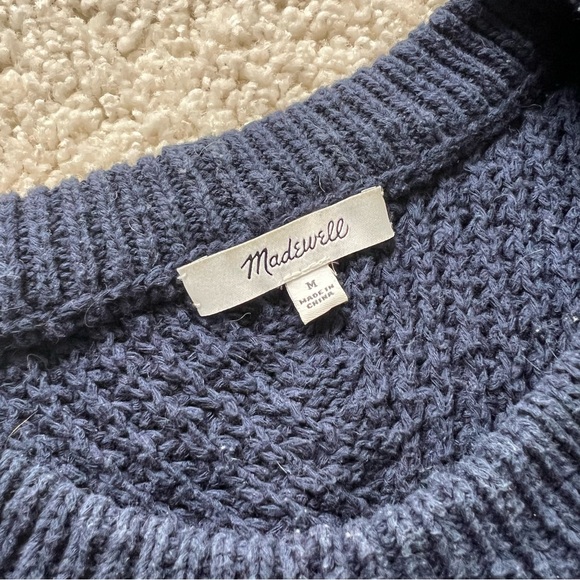 Madewell Blue Crew Neck Sweater - Picture 2 of 5